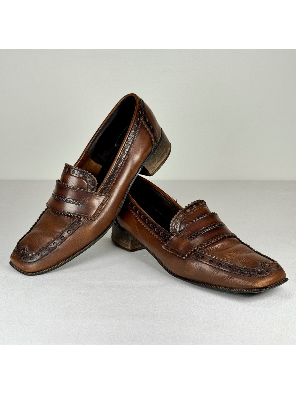 VTG Leather Penny Loafers - 10